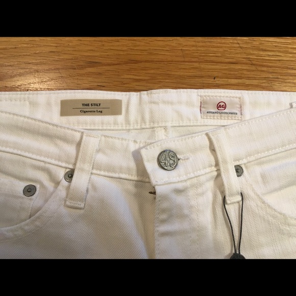 NWT AG Andriano Goldschmied Distressed White Jeans - Picture 5 of 9